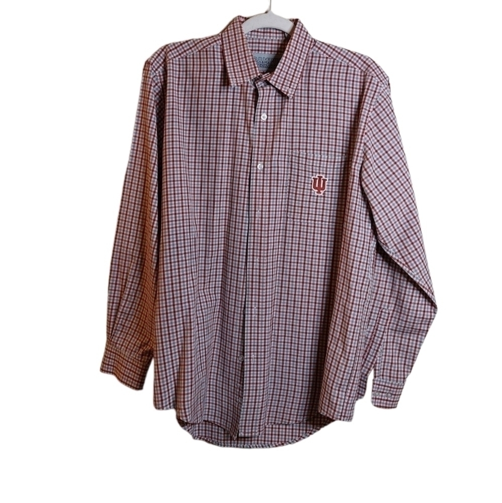 CAMPUS Specialties Mens Indiana Hoosier Long Sleeve Button Front Shirt- size M